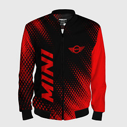 Бомбер мужской Mini - red gradient вертикально, цвет: 3D-черный