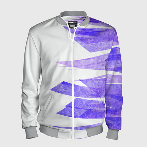 Мужской бомбер Color white purple / 3D-Меланж – фото 1