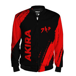 Бомбер мужской Akira - red gradient вертикально, цвет: 3D-черный