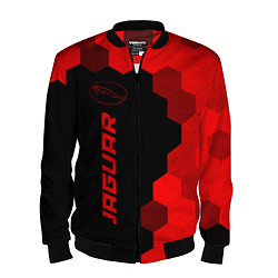 Бомбер мужской Jaguar - red gradient по-вертикали, цвет: 3D-черный