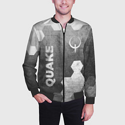 Бомбер мужской Quake - grey gradient вертикально, цвет: 3D-черный — фото 2