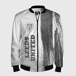 Бомбер мужской Leeds United - white gradient по-вертикали, цвет: 3D-черный