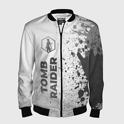 Бомбер мужской Tomb Raider - white gradient по-вертикали, цвет: 3D-черный