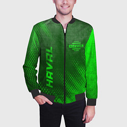 Бомбер мужской Haval - green gradient вертикально, цвет: 3D-черный — фото 2