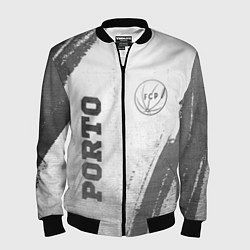 Бомбер мужской Porto - white gradient вертикально, цвет: 3D-черный