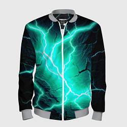Бомбер мужской Color light blue black, цвет: 3D-меланж