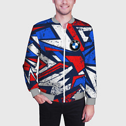 Бомбер мужской BMW - m colors, цвет: 3D-меланж — фото 2