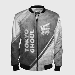 Бомбер мужской Tokyo Ghoul - grey gradient вертикально, цвет: 3D-черный