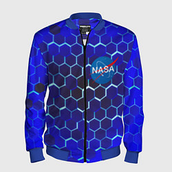 Бомбер мужской Nasa голубая броня, цвет: 3D-синий