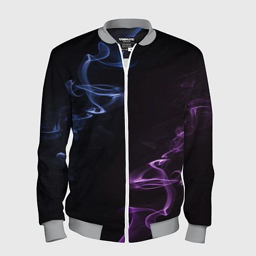 Мужской бомбер Color black blue pink / 3D-Меланж – фото 1