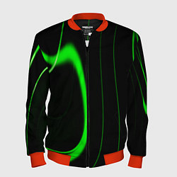 Мужской бомбер Color green light green black