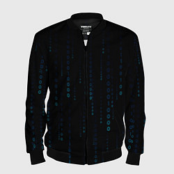 Мужской бомбер Color black blue
