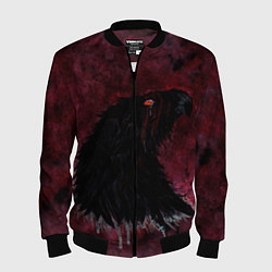 Бомбер мужской Орёл с шрамом на фоне кровавого неба, цвет: 3D-черный