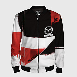 Бомбер мужской Mazda логотип, цвет: 3D-черный