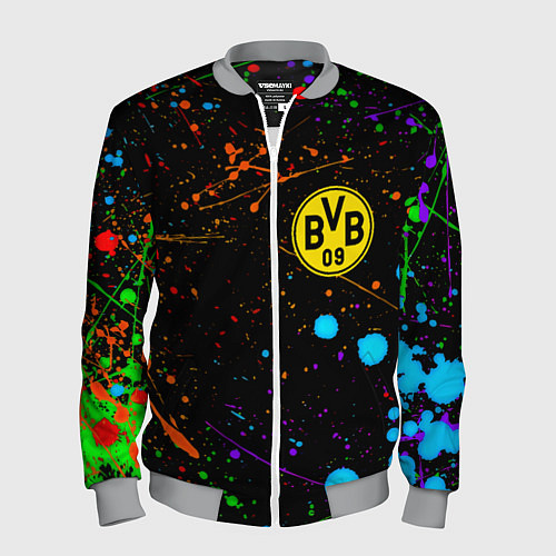 Мужской бомбер Borussia neon splash / 3D-Меланж – фото 1