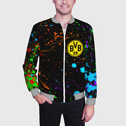 Бомбер мужской Borussia neon splash, цвет: 3D-меланж — фото 2