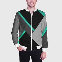 Бомбер мужской Multicoloured, цвет: 3D-белый — фото 2