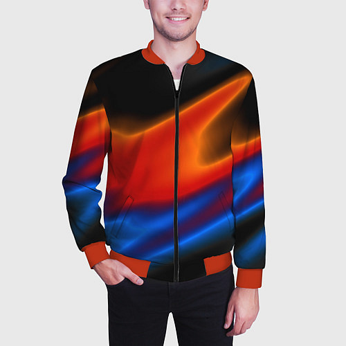 Мужской бомбер Multicoloured / 3D-Красный – фото 3