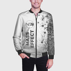 Бомбер мужской Mass Effect - white gradient по-вертикали, цвет: 3D-черный — фото 2