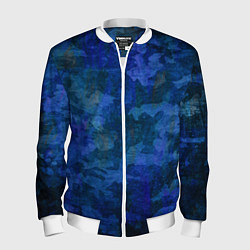 Мужской бомбер Абстракция - blue uniform camouflage