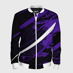 Мужской бомбер Color black purple line