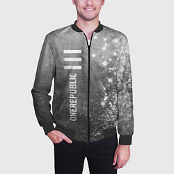 Бомбер мужской OneRepublic - grey gradient по-вертикали, цвет: 3D-черный — фото 2