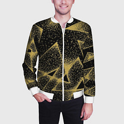 Бомбер мужской Triangle yellow with dots, цвет: 3D-белый — фото 2