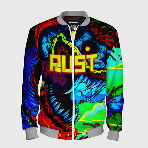 Мужской бомбер Rust hyperbeast / 3D-Меланж – фото 1