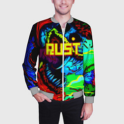 Бомбер мужской Rust hyperbeast, цвет: 3D-меланж — фото 2