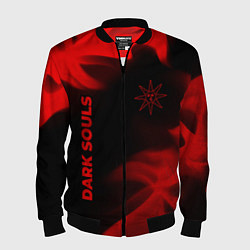 Бомбер мужской Dark Souls - red gradient вертикально, цвет: 3D-черный