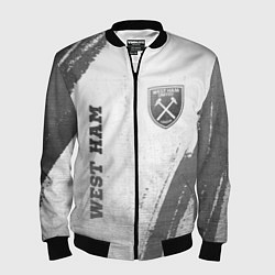 Мужской бомбер West Ham - white gradient вертикально