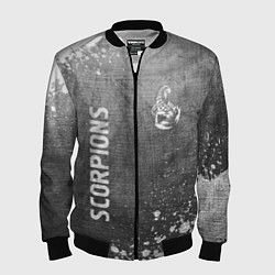 Мужской бомбер Scorpions - grey gradient вертикально