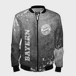 Мужской бомбер Bayern - grey gradient вертикально