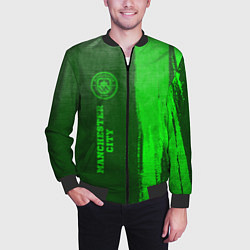 Бомбер мужской Manchester City - green gradient по-вертикали, цвет: 3D-черный — фото 2