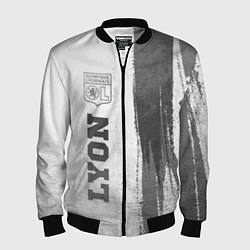 Мужской бомбер Lyon - white gradient по-вертикали