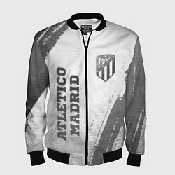 Мужской бомбер Atletico Madrid - white gradient вертикально