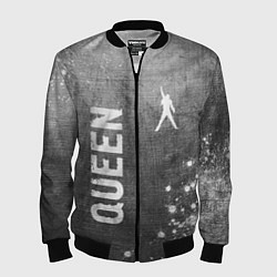 Бомбер мужской Queen - grey gradient вертикально, цвет: 3D-черный