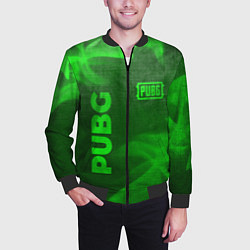 Бомбер мужской PUBG - green gradient вертикально, цвет: 3D-черный — фото 2