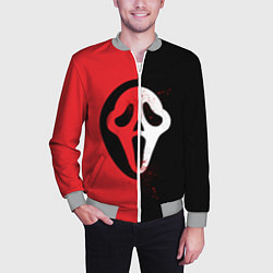 Бомбер мужской Маска крик, цвет: 3D-меланж — фото 2