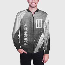 Бомбер мужской Paramore - grey gradient вертикально, цвет: 3D-черный — фото 2