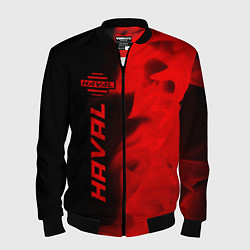 Бомбер мужской Haval - red gradient по-вертикали, цвет: 3D-черный