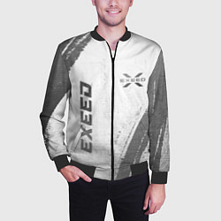 Бомбер мужской Exeed - white gradient вертикально, цвет: 3D-черный — фото 2