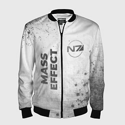 Мужской бомбер Mass Effect - white gradient вертикально