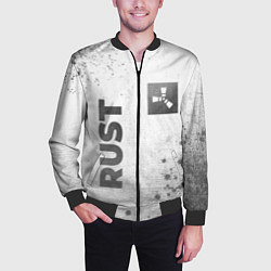 Бомбер мужской Rust - white gradient вертикально, цвет: 3D-черный — фото 2