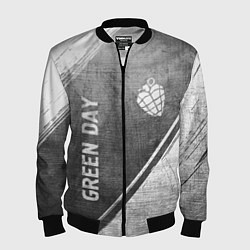 Мужской бомбер Green Day - grey gradient вертикально