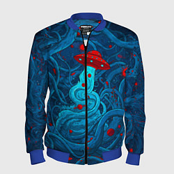Бомбер мужской Контакт с хаосом, цвет: 3D-синий
