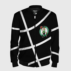 Бомбер мужской Boston Celtics black, цвет: 3D-черный