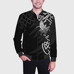 Бомбер мужской Верные спутники Одина, цвет: 3D-черный — фото 2