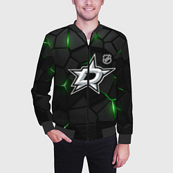Бомбер мужской Даллас Старз плиты с подсветкой, цвет: 3D-черный — фото 2