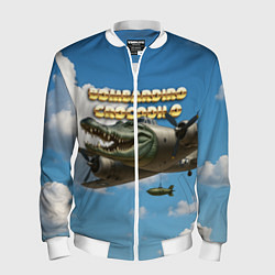 Бомбер мужской Bombardino Crocodillo мем, цвет: 3D-белый